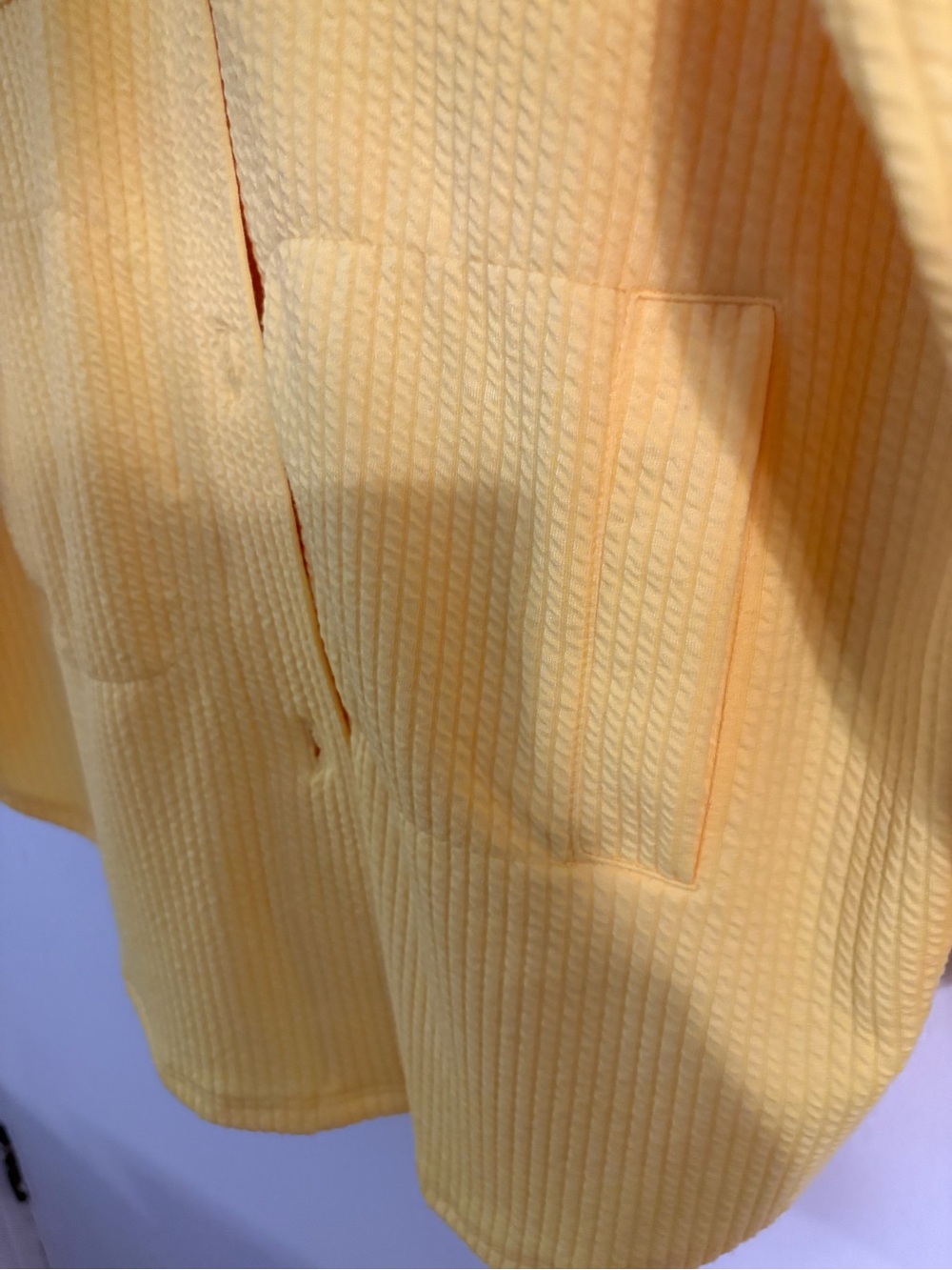 Ruby Rd. Bright Yellow Button-Front Textured Shirt - Picture 3 of 5